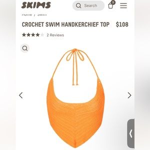 Skims crochet top. NEW WITH TAGS NEVER WORN